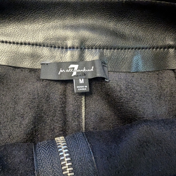 7 for all mankind Vegan leather biker skirt - Picture 3 of 3